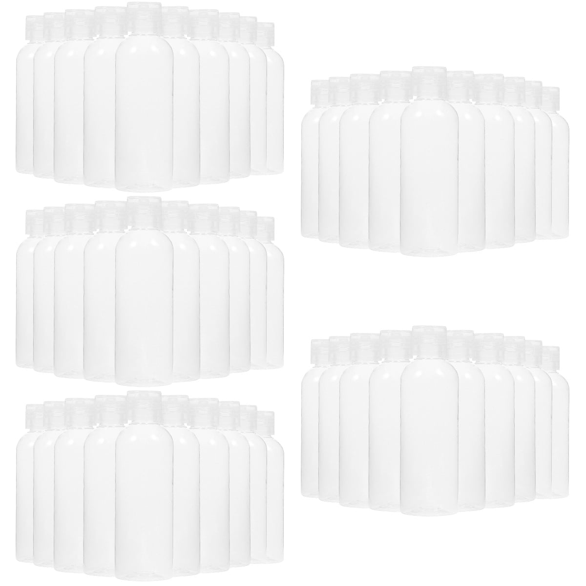 Masteelf 50 pcs Travel Size Bottles Refillable Bottles Plastic Toiletries Container Lotion Shampoo Bottles(100ml)
