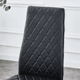 thumbnail image 5 of JUFU Set of 6 Black Faux Leather And Chrome Dining Chairs, Modern for Dining Room, 5 of 8