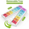 thumbnail image 5 of Newway 7 Days Am Pm Pill Organizer - 2 Times A Day Large Weekly Pills Case, Bpa-free Pills Box Container Cases, Morning And Night Pill Boxes With Uniq, 5 of 5