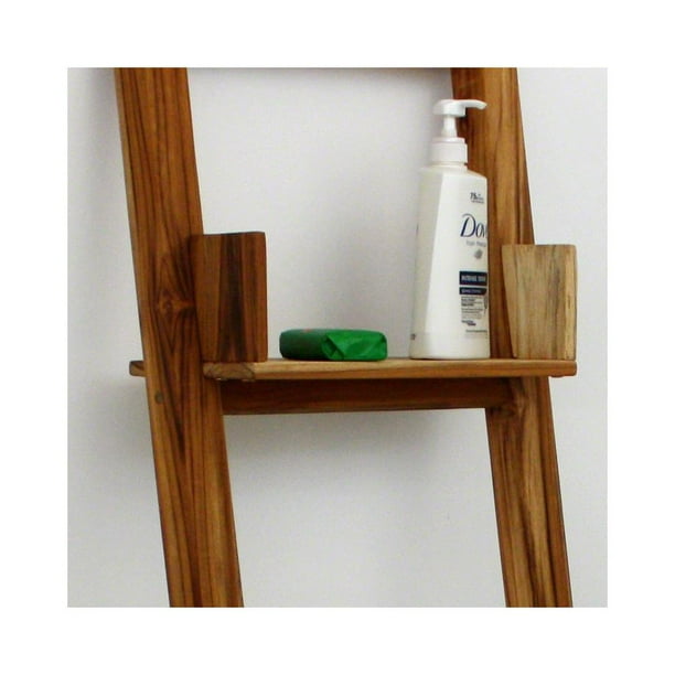 Haussmann Teak Towel Ladder Adjustable Shelf Teak Oil