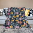 thumbnail image 2 of Nawypu  Bright Floral Pattern Blanket Colorful Wildflowers Lightweight Cozy Warm Throw Blanket for Couch Sofa Bed for Adults Kids Teens Gift, 2 of 6
