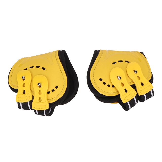 2 Pcs Bottes de Cheval Ensemble, Bottes Arrière de la Jambe de Cheval Flexible Entretoise Bottes de Garde avec Boucle à Bouton Simple à Porter Bottes de Cheval Fetlock pour la Course à Cheval