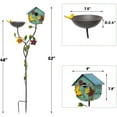 thumbnail image 3 of 52" H Bird Baths for Outdoors,Metal Bird Bath Bowl,Birdhouses for Outdoors with Pole,Birdhouses for Outdoors,Garden Yard Decor, 3 of 6