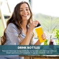 thumbnail image 2 of Monyance Simple Water Bottles Reusable 500ml Clear Plastic Bottles with Tamper-Evident Lids - Pack of 6(8.27X2.28X2.28Inches), 2 of 11