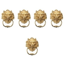 5 PCS Angoily Antique Lion Door Knocker Knockers for Front Handle