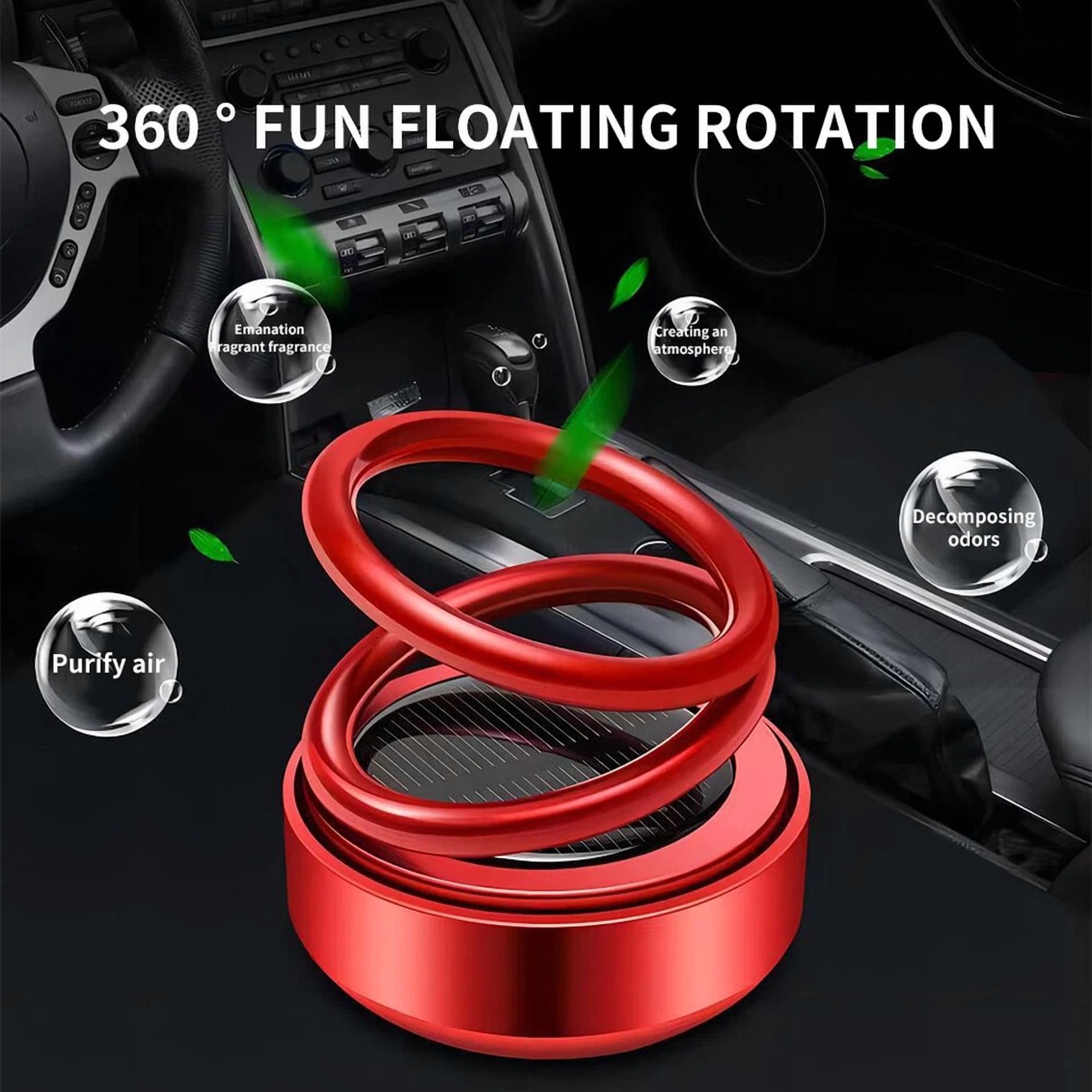 Solar Rotating Car Perfume Air Freshener Aromatherapy Ornament Car Accessories;