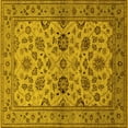 thumbnail image 1 of Ahgly Company Indoor Square Oriental Yellow Traditional Area Rugs, 8' Square, 1 of 4