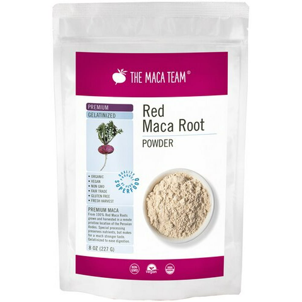 Organic Premium Gelatinized Red Maca Powder 8 oz