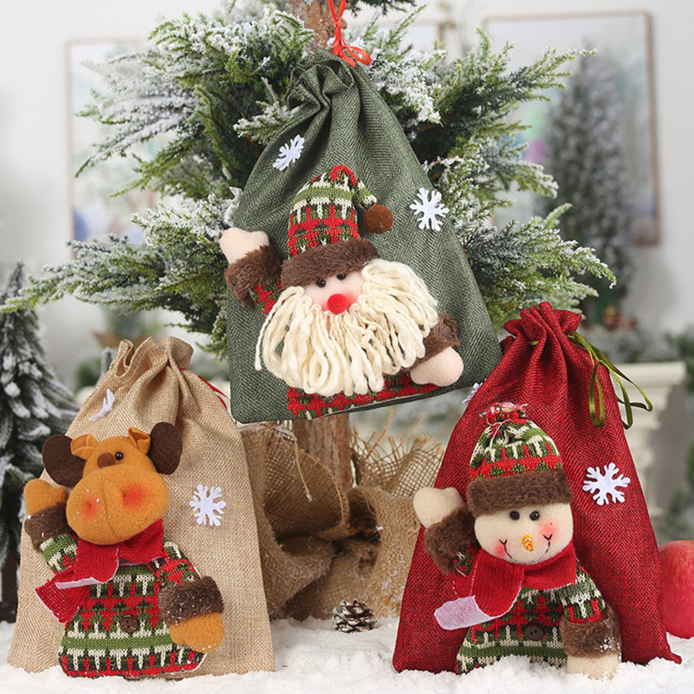 Details about   Organza Gift Bags Christmas Santa Sack Xmas Gift Sack Christmas Ornament Craft 