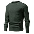 thumbnail image 4 of Thrilos Mens Long Sleeve Shirts Crewneck Casual Tops Pullover Work Shirts Stretch Textured Knit T-Shirts with Pocket, 4 of 9