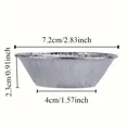 thumbnail image 3 of 100PCS Baking Aluminum Foil Egg Tart Tray Disposable Circular Pastry Mold for Parties Restaurant Kitchen Baking Molds, 3 of 7