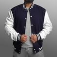 thumbnail image 3 of DECKRA Men's Fashion Varsity Jacket Casual Regular Fit Letterman Baseball Bomber Jackets Fleece, 3 of 4