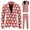 Red-B, variant on Penkiiy Men's Slim Fit One Button 3 Piece Christmas Party Suit Set Fancy Blazer Jacket Vest Pants Set Lightweight Red