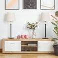 thumbnail image 4 of Set of 2 Black Modern Metal Table Lamp with Adjustable Height, 4 of 7