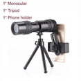 thumbnail image 4 of Telescopio monocular para teléfono móvil con zoom continuo de 10-300x30, prisma Bak4, 4K, teleobjetivo, clips y trípode., 4 of 5