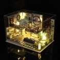 thumbnail image 1 of Casa de en miniatura artesanal con de adorno de muebles LED chino ensamblar rompecabezas para adultos del Salvador Casa de muñecas artesanal, 1 of 9