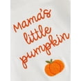 thumbnail image 4 of RMGVDSD My First Halloween Baby Boy Outfit Cute Letter Pumpkin Embroidery Long Sleeve Romper Jumpsuit Outfit with Hat Fall Clothes, 4 of 8