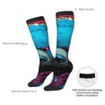 thumbnail image 4 of Vsdgher Neon Cyberpunk Blue Bear Knee Socks, High Socks Long Stretchy Sock Women Knee High Stocking, Long Socks for Women, 4 of 6