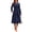 Navy Blue, variant on NAYAOTO Womens Midi Dress 2025 Fall Long Sleeve Tie Waist Elegant Work Party Cocktail A Line Flowy Dresses with Pockets
