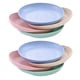 thumbnail image 1 of Xiao Hua Plato hondo de paja de trigo de 8 piezas de 7,87 pulgadas: apto para microondas, lavable en lavavajillas, plato de plástico resistente que no es frágil, 4 colores, 1 of 5