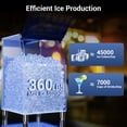 thumbnail image 4 of Xutumm Commercial Ice Machine 550LBS/24H,Storage 360LBS, Industrial Ice Maker,132 Cubes Every 5-15 Minutes,with Self-Cleaning Mode, Low Noise, 4 of 8