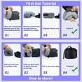 thumbnail image 3 of Travel Pillow for Airplane - 360°Support Ergonomic Raised-Edge Designed, 100% Memory Foam Neck Pillow - Best for Traveling & Long Flights & Offices & Cars Sleeping Use with Storage Box, 3 of 8