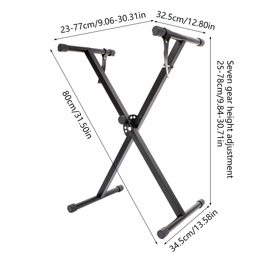 MANNYA Digital Piano Stand Single-X Keyboard Stand Keyboard Rack Music Piano Keyboard Stand with 7 Adjustable Height Positions