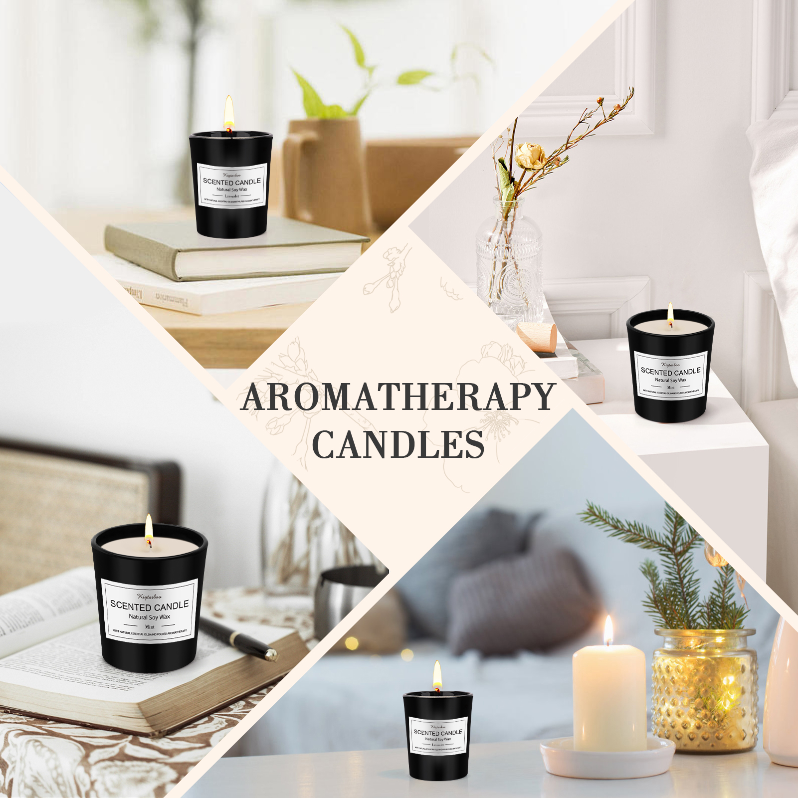 Giphtpoeet Scented Candles 12 Gift Sets for Women Natural Soy Wax Christmas Birthday Gift Candles Burning Time for 240h