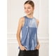 thumbnail image 3 of INSPIRE CHIC Camiseta Sin Mangas Con Chaleco Brillante Metálico Brillante Sin Mangas Para Fiesta Y Club Para Mujer Azul S, 3 of 6