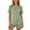 Green, variant on SuDongPo 2 Piece Pajamas Set for Women Button Down Pjs Lounge Sets Ruffle Short Sleeve Sleepwear Cute Loungewear
