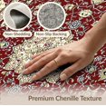 thumbnail image 6 of ODIKA 8'x10' Washable Area Rug Deep Red Vintage Hallways Burgundy Ornate Medallion with Floral Sprays Design for King Size Bedroom Under Bed, Master Suite, Non-Shedding, Easy Care, 6 of 7