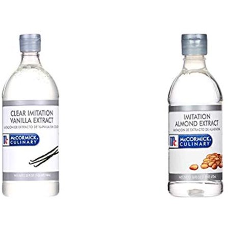 Mccormick Culinary Clear Imitation Vanilla Extract, 32 Fl Oz & Imitation Almond Extract, 16 Fl Oz