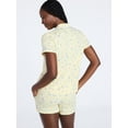 thumbnail image 4 of Joyspun Women's Dreamy Soft Collection Notch Collar Top and Shorts Pajama Set, 2-Piece, Sizes XS-3X, 4 of 6