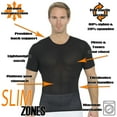thumbnail image 6 of Men's Insta Slim 180TS0001 Power Mesh Compression Short Sleeve Crew T-Shirt (Black L), 6 of 12