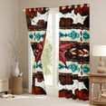 thumbnail image 3 of Castle Fairy Western Aztec Black Out Curtains,Texas Star Curtains Pack of 2 (42x63 Each), 3 of 6