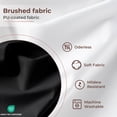 thumbnail image 4 of Yiannan Waterproof Fabric Shower Curtain Liner with 3 Magnets,Machine Washable，Mold Resitant，Standard 72x72inch,Black, 4 of 8