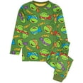 thumbnail image 1 of Teenage Mutant Ninja Turtles Boys Green Short Sleeve Long Leg Pyjama Set, 1 of 6