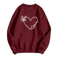 thumbnail image 4 of Tiweut Mom Life Sweatshirt Women Cute Wildflower Oma Love Heart Graphic Shirt Funny Mama Gifts Long Sleeve Pullover Tops,Wine,M, 4 of 4