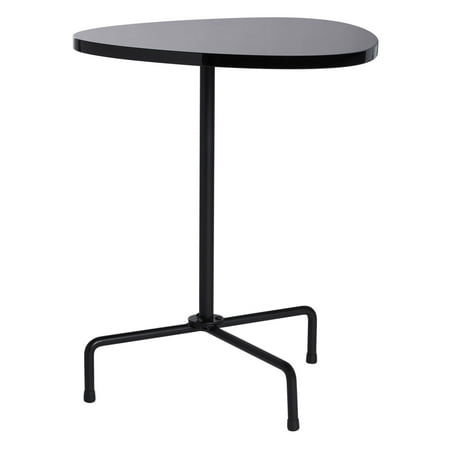 SAFAVIEH Berlin Tripod Guitar Pick Style Side Table Black Lacquer