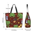 thumbnail image 5 of Kdxio Frogs and Mushrooms Casual Tote Bags Women Big Capacity Shoulder Bag for Women Travel Shoulder Bags Handbags, 5 of 8