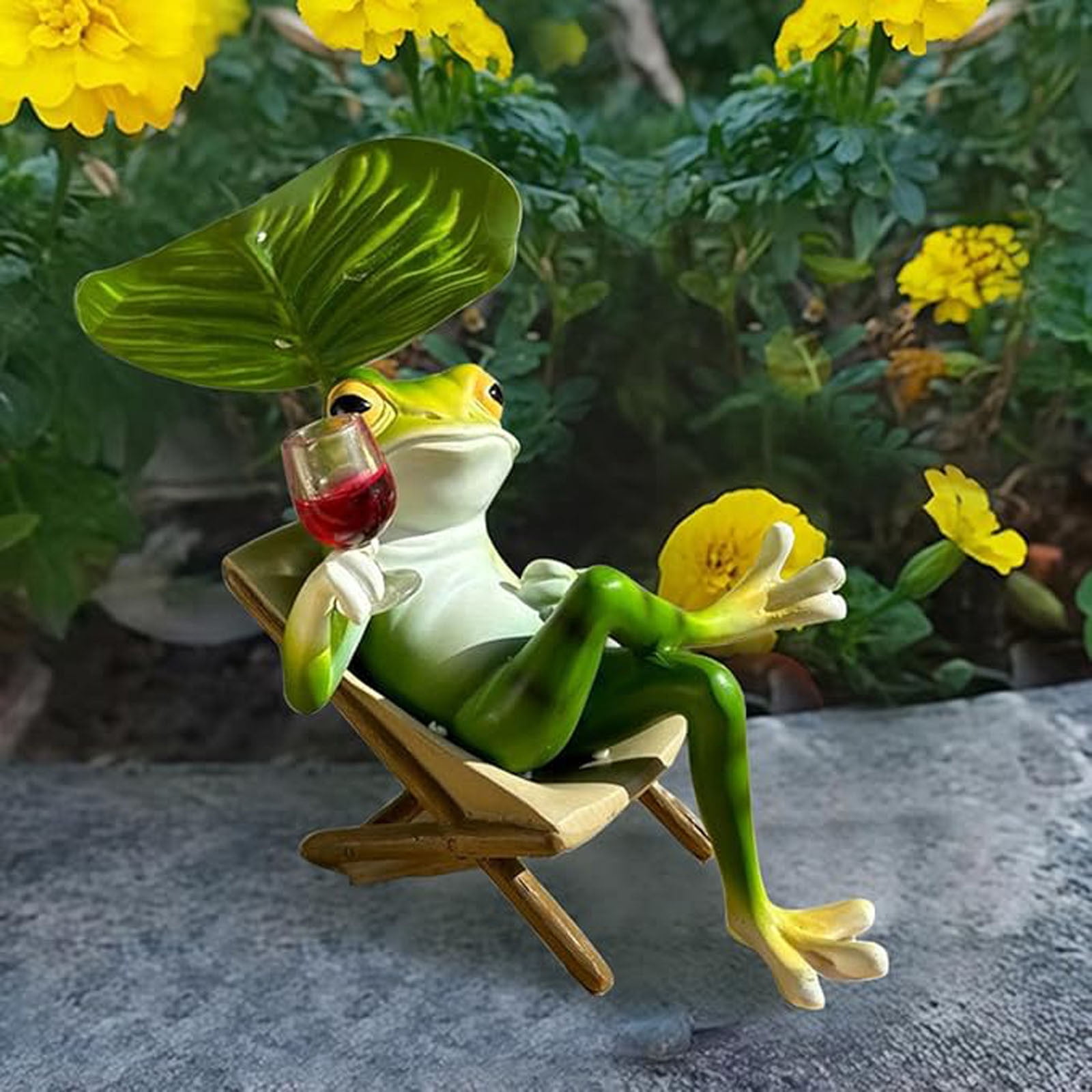 Mini Frog Garden Decor for Outside Miniature Frog Figurines Plant Decorations for Pots, Creative Hanging Planter Decors Tabletop Ornaments for Pots Lawn Outdoor Decor