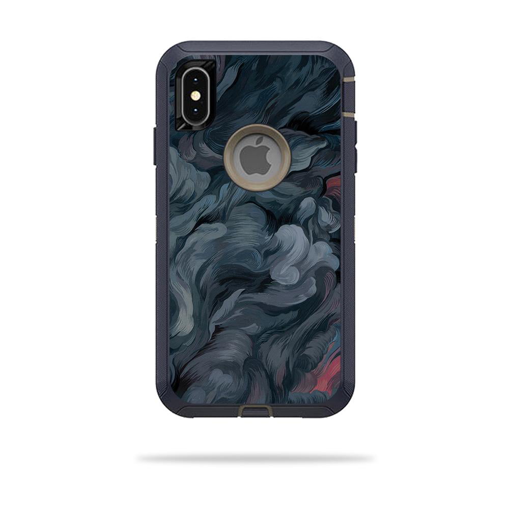 Skins for iPhone X Otterbox Defender stickers-Violet Storm Clouds 
