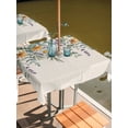 thumbnail image 2 of Outdoor Tablecloth with Umbrella Hole for Patio/Picnic/Party/Camping, Floral Eucalyptus Leaves Waterproof Table Cloth Square Cover Washable, Daisy Summer Botanical Rustic (54"x 54"), 2 of 8