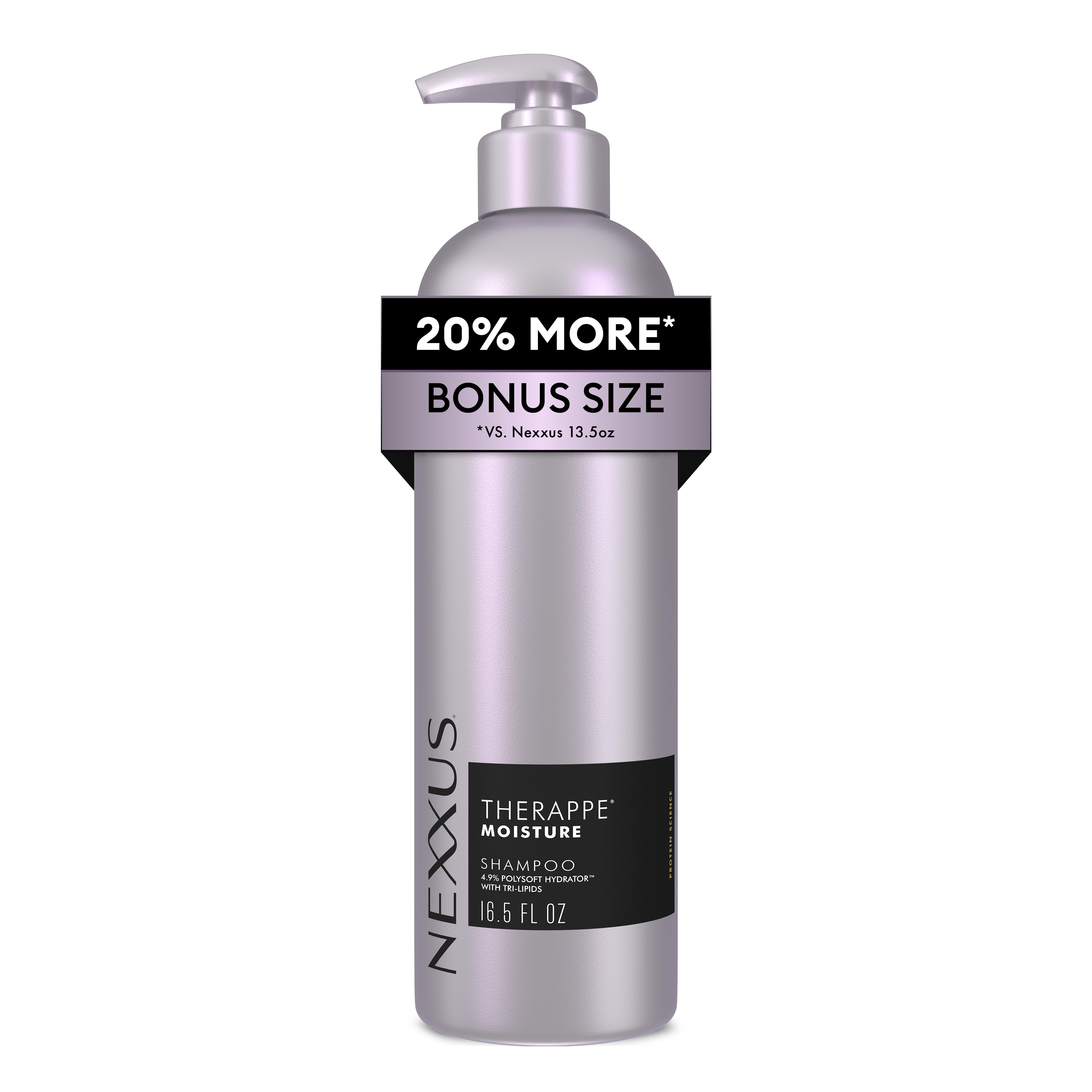 Nexxus Therappe Shampoo for Dry Hair for Ultimate Moisture Powered By Polysoft Hydrator Technology With Tri-lipids, 16.5 fl oz