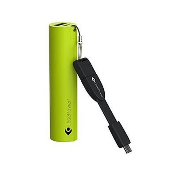 Case Power 810002 2600 mAh Micro USB Cable Portable Battery Lime