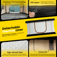 thumbnail image 3 of Jiadrooe Hard Shell Roof Top Tent with Adjustable Crossbars, 4-Season Waterproof Pop-up Tent with Detachable Thermal Insulation Liner, Anti-Condensation Mat & USB Power Hub for Trucks, SUVs, Vans, 3 of 8