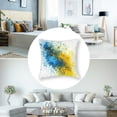 thumbnail image 5 of Acheng Gold and Blue Abstract Art Short Plush Pillowcase Set of 2 White, 5 of 7