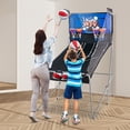 thumbnail image 4 of Costway Dual Shot Basketball Arcade Game with 8 Game Modes Electronic Scoring Blue, 4 of 10