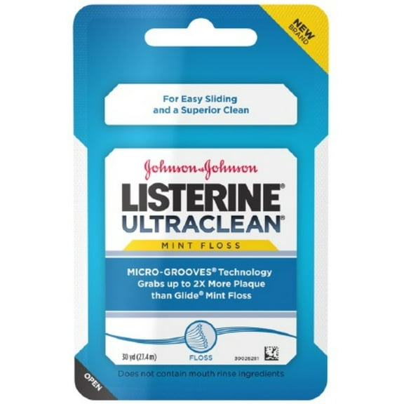 Listerine Ultraclean Mint Floss 30 Yards (Pack of 4)