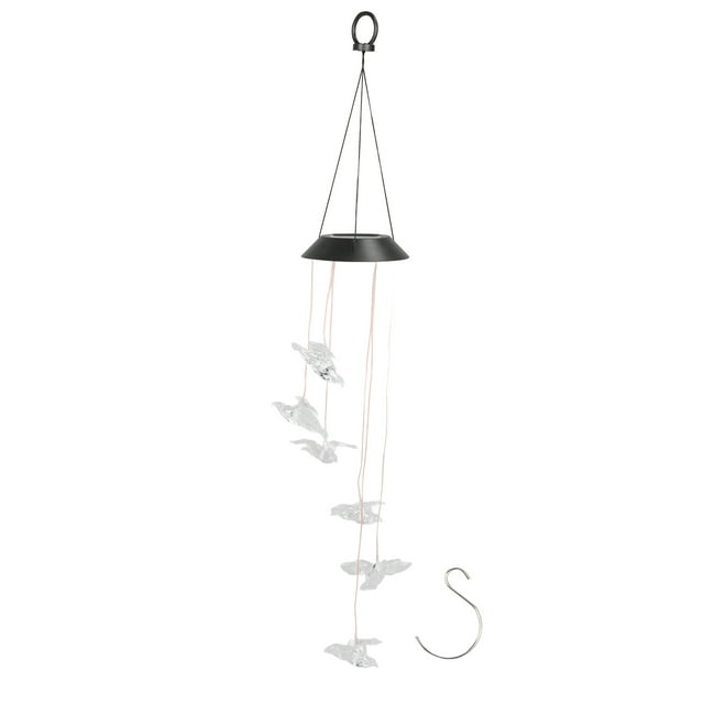 Lámpara Solar de campanas de viento, 6 águilas, resistente a la lluvia, colorida, LED, luz colgante móvil para jardín, para patio y habitación